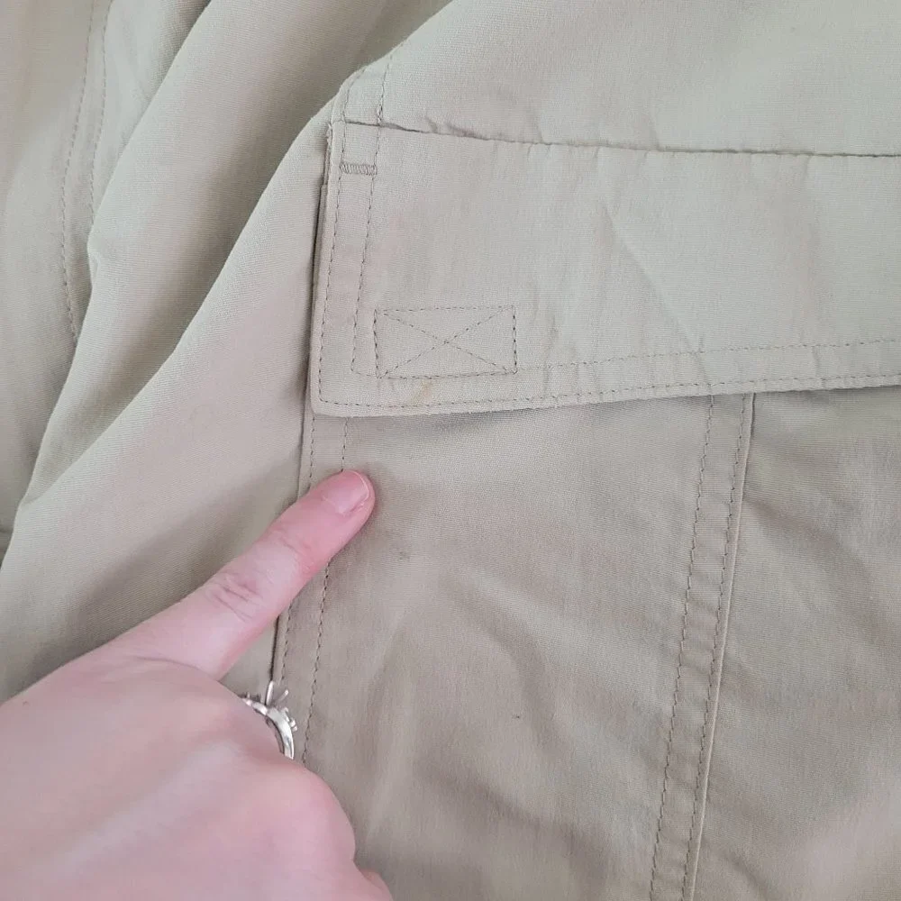 World Wide Sportsman Nylon Fishing Convertible Pants size 3X Cream Zip Off Legs